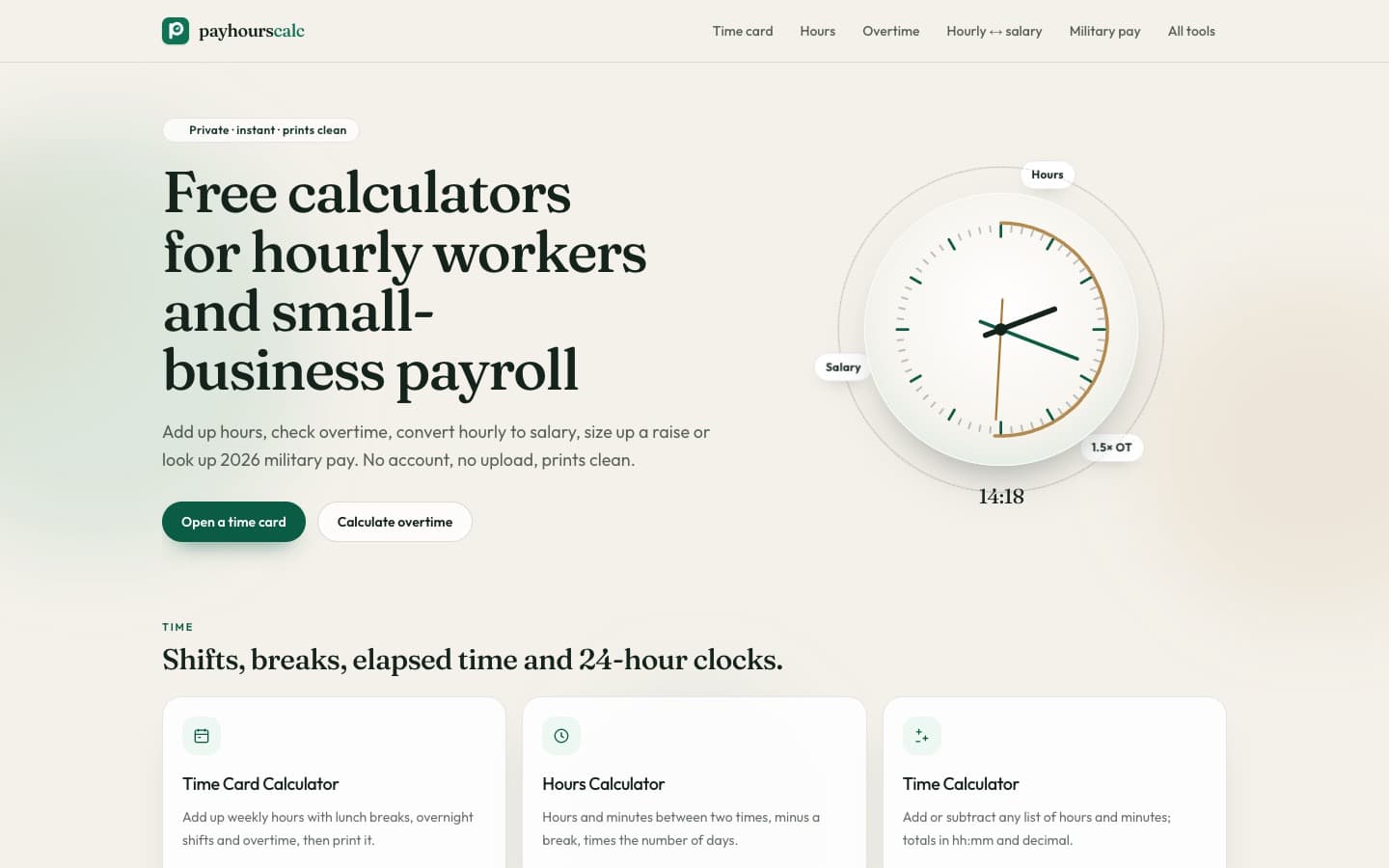 PayHours Calc: choosing a niche from keyword data, then building for speed